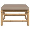 vidaXL Bamboo Patio Footstool- Natural Finish, Taupe Cushion, Luxurious and Comfortable, Modular Design, Easy Assembly, Adaptable Outdoor Furniture - 3 of 4