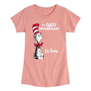 Girls' - Dr. Seuss - Cat in the Hat Spanish Fitted Short Sleeve Graphic T-Shirt - 1 of 4