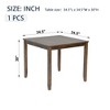 SereneCUSH Square/Rectangle Wooden Square Dining Table, Kitchen Table for Small Space, 4/6 Person Dining Table for Kitchen Dinning Room, Dark Walnut - 2 of 4