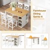 Whisen 5-Piece Counter Height Dining Table Set with Storage & Upholstered Chairs - 2 of 4
