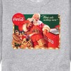 Men's - Coca-Cola - Vintage Santa With Coca Cola Ice Cooler Graphic Fleece Sweatshirt - 2 of 4