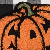 C&F Home 12" x 12" Jack-O-Lantern Pumpkin Check Tufted Halloween Throw Pillow - 3 of 4