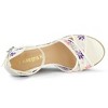Allegra K Women's Ankle Strap Espadrille Wedge Heel Sandals - 4 of 4