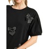 Women's French Terry Top with Rhinestone Ribbon Detail - umgee - 2 of 4