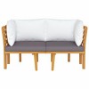 vidaXL 2-Seater Patio Sofa with Cushions Solid Acacia Wood - 3 of 4
