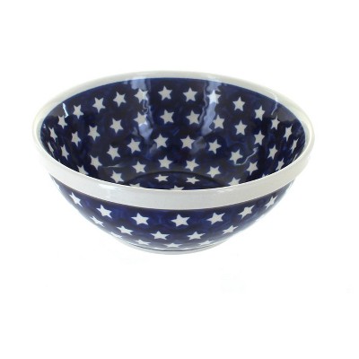 Blue Rose Polish Pottery Stars Medium Serving Bowl