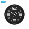 Unique Bargains Decorative Silent Non-Ticking Sweep Movement 3D Numbers Wall Clock 12 Inch - 3 of 4