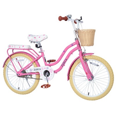 YONWAY 20 inch Kids Bike With Woven Basket Single, Speed Cruiser Rear Rack, Caliper Brake Bicycle, For Girls 7-10