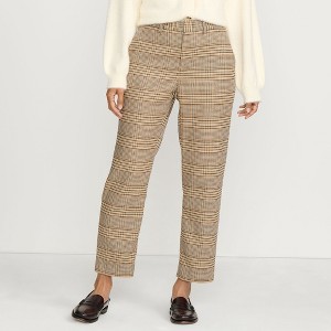 Lands' End Women's High Rise Brushed Flannel Tapered Ankle Pants - 1 of 4