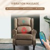 Vibrating Massage Recliner Chair with Heat, Wingback Push Back Reclining Chair for Living Room - 4 of 4
