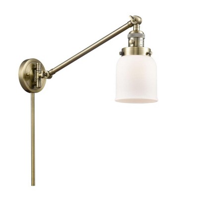 Bell - 1 Light Swing Arm Wall Sconce In Industrial Style-25 Inches Tall and 8 Inches Wide