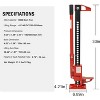 GOCAPTAIN High Lift Farm Jacks 3Ton/6600Lbs - Heavy Duty Off Road Bumper Jack, Utility Farm Lifting Jacks for Tractor,Truck, SUV,ATV, UTV, Red - 2 of 4
