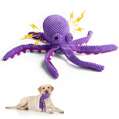 Nocciola Viral Select Purple Squeaky Octopus Dog Toy - Plush Dog Toys with Soft Fabric for Daily Companionship, Training Reward Gift