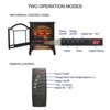 SEVOBAL Indoor Fireplaces 18 Inch 3D Flame Electric Infrared Quartz Fireplace Stove with Remote Control, Black, 17.52"*10"*21.46" - 3 of 4
