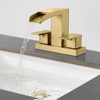Cobbe Modern Two Hole Waterfall Centerset 4" 2-handle Bathroom Faucet with Pop Up Drain Assembly - 4 of 4