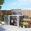 4.7 x 2.5FT Outdoor Horizontal Storage Shed, Lockable Trash Can Storage with Chain Lid - 4 of 4