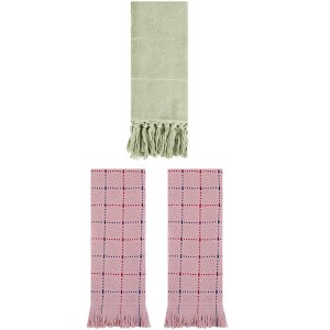 REGALWOVEN Cotton Absorbent Soft Decorative Turkish Bath Towel for Bathroom 3 Packs - 1 of 4