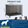 39 Inch Dog Crate Furniture with Removable Tray, Heavy-Duty Dog Cage with Lockable Wheels & Door - 2 of 4
