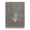 Linum Home Textiles 100% Turkish Cotton MONICA Gold Thread 3PC Embellished Towel Set - 4 of 4
