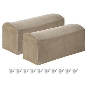 Unique Bargains Non Slip Scratch Resistant Soft Armchair Slipcovers with Twist Pins - 1 of 4