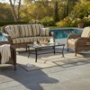 Covers & All Monterey 78.5 in W 3-Seater Sofa, Cappuccino Wicker w / Sunbrella A. Praline - 3 of 4
