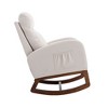 Kumasinova Modern Nursery Chair Accent Rocking Chair with Side Pockets,High-Resiliencce Foam Gliding Armchair with 300lbs Capacity - 4 of 4