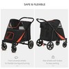 Gulches Pet Strollers: Black 1-Click Foldable Stroller for Medium to Large Dogs - 4 of 4