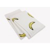 50"x60" Banana Throw Blanket Yellow/White - Mr. Kate: Plush, Modern Style, Machine Washable - 3 of 4