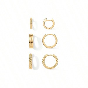 Earring Trio, Popular Styles for 2025 Year Fashion Hypoallergenic Women's Earrings - 1 of 4