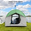PAGED Camping Tent for 5-6 Person Hiking Tent with 3 Doors and Mesh Window for Fishing, Family Camping, Hiking - 3 of 4