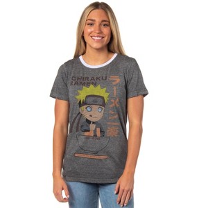 Naruto Shippuden Women's Ramen Is The Best Pleasure Ringer Burnout T-Shirt Adult - 1 of 3