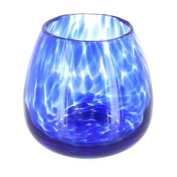 Blue Rose Polish Pottery 15-3654A Glassworks Hurricane Vase & Candle Holder