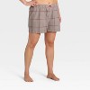 Women's 2pk Flannel and Satin Boxer Pajama Shorts - Wild Fable™ - 2 of 3
