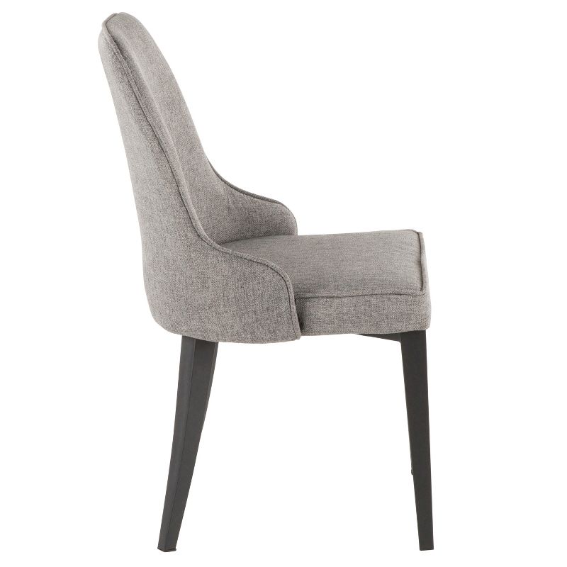 Set of 2 Nueva Contemporary Dining Accent Chair Gray - LumiSource, 4 of 12