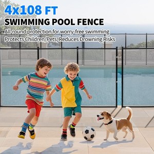 TROPOW  Pool Fence Gate, Heavy Duty Steel Aluminum Frame, Pool Safety Fence Gate Kit with Stainless Steel Latch , DIY Installation, Black - 1 of 4