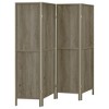 Vynxaria gray Driftwood and Light gray 4-Panel Folding Screen - 2 of 4