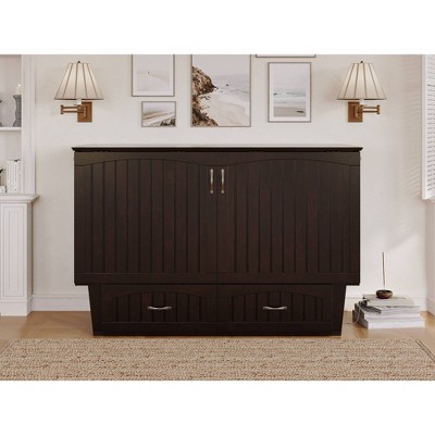 Nantucket Queen Murphy Bed Chest with CoolSoft Memory Foam Mattress