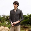 Campus Sutra Men Men's Charcoal Black Weave-Textured Shirt - 2 of 4