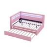 Whisen Modern Full Size Upholstered Platform Bed with LED Lights, USB Ports & Pull-Out Trundle, No Box Spring Needed - 4 of 4
