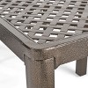 Sapphtopaz Patio Outdoor Table Modern Aluminum Patio Dining Table Outdoor Dining Table Picnic Table with Woven Accents for Garden, Yard, Lawn, Patio - 3 of 4