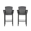 WestinTrends Outdoor Wicker Bar Stools Set of 2 - 3 of 4