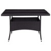 vidaXL Patio Dining Table, Black Poly Rattan and Glass - 2 of 4