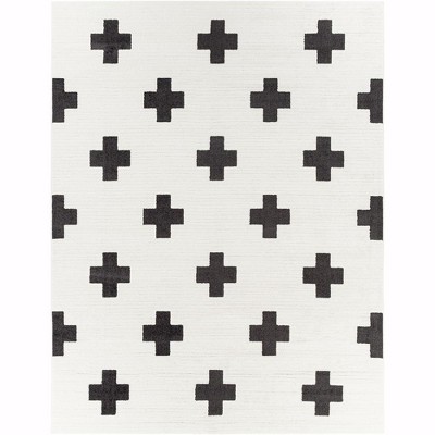 Mark & Day Alisa 7'10"x10'3" Rectangle Woven Indoor Area Rugs Black: Modern Bohemian, Stain-Resistant, Indoor Use