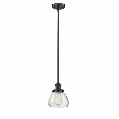 Fulton - 1 Light Stem Hung Mini Pendant In Industrial Style-9 Inches Tall and 7 Inches Wide