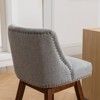 Lyngins Swivel Bar Stools Set of 2,Upholstered Counter Height Barstools with Curved Back,Thick Cushion,Kitchen Bar Stools for Dining Room,Cafe - 4 of 4