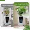 TUYOHW Set of 2 Tall Planters for Plants, 24" Tapered Tall Planters with Tray for Porch, Patio, Backyard, Large Planters for Outdoor Indoor Plants - 3 of 4