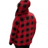 Women's Buffalo Plaid faux-shearling Sweater Jacket - honeyme - 2 of 2