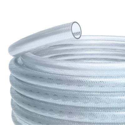 100' Clear Braided PVC Tubing for Garden and Pond
