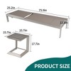 3pc Aluminum Patio Lounger Set, Outdoor Chaise Lounge with Coffee Table 4A, Silver -ModernLuxe - image 4 of 4