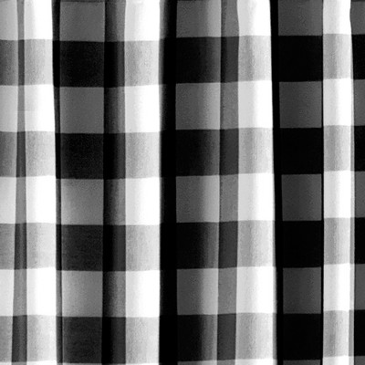 Black and White Cotton Buffalo Check Light-Filtering Window Panel